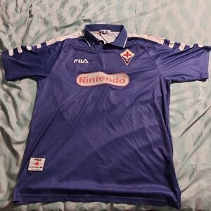 ACF Fiorentina 90's Men's 2XL Fila Soccer Jersey‎ MADE IN ITALY.